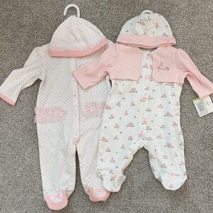 🐰 NEW! Pink & White Onesie Pajamas